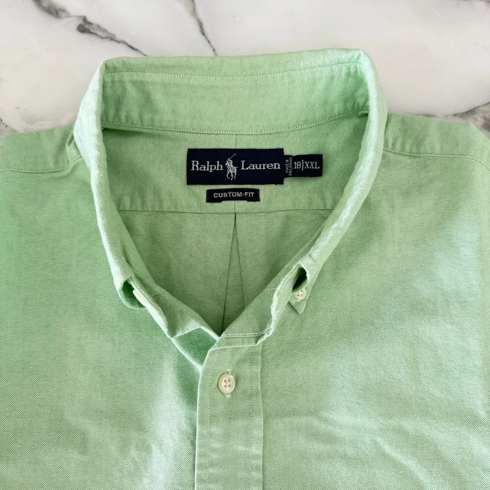 Polo Ralph Lauren Cotton Green long‎ sleeve shirt, XXL
